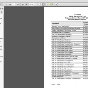 New Holland TG210, TG230, TG255, TG285 Tractor Service Manual (87367126) - PDF Download