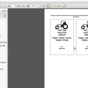 New Holland TN55V, TN65V, TN75V, TN65N, TN75N Tractor Service Manual (86627063) - PDF Download