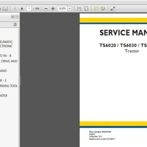 New Holland TS6020 TS6030 TS6030HC Tractor Service Manual (84547569) - PDF Download