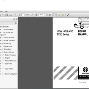 New Holland TX60 Series Service Repair Manual (84019441) New Holland TX60 - PDF Download