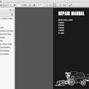 New Holland Tractor CL560 CS520 CS540 CS640 CS660 Repair Manual 6043401100 - PDF DOWNLOAD