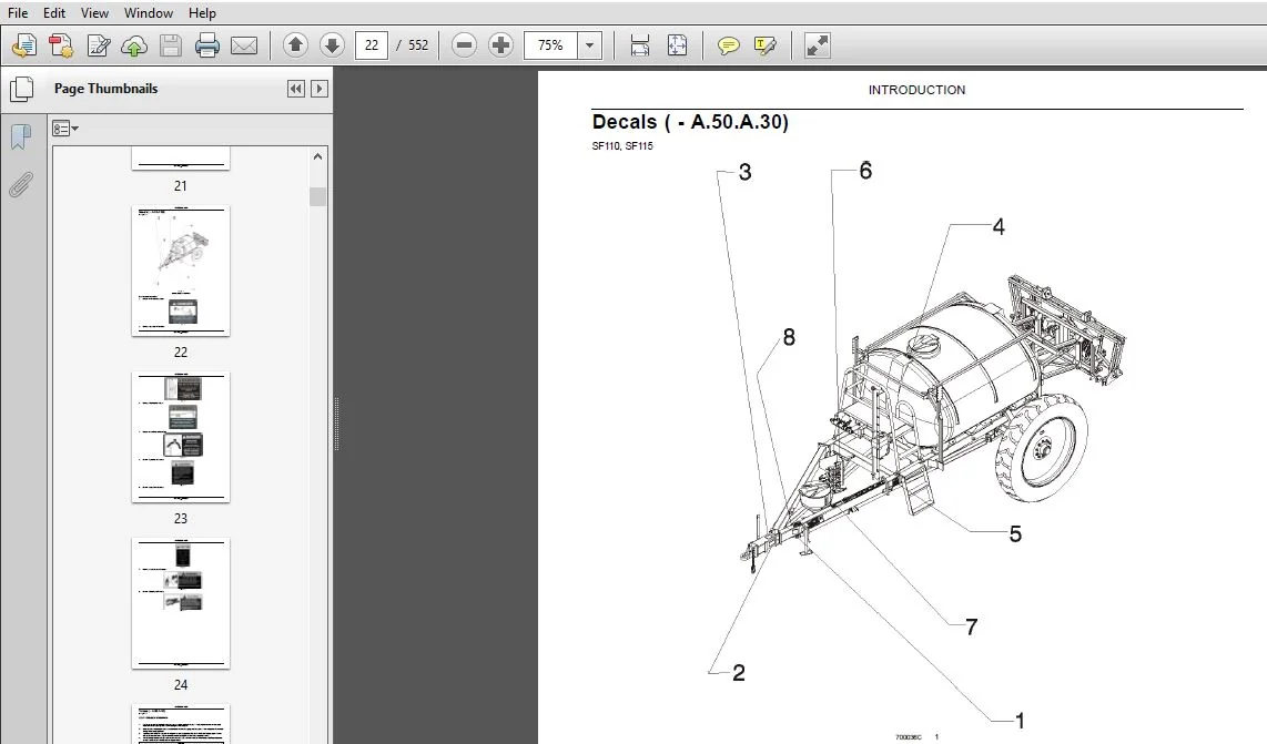 New Holland Tractor SF110 SF115 Field Sprayer Service Repair Manual (87045631) - New Holland - PDF Download - Image 4