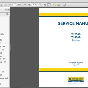 New Holland Tractor T1254B T1404B Service Repair Manual (48144036) - NH Tractor T1254B T1404B - PDF Download