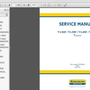 New Holland Tractor T3.50F  T3.55F  T3.65F  T3.75F Service Manual 47763567 - PDF DOWNLOAD