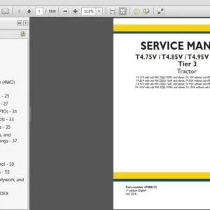 New Holland Tractor T4.75V, T4.85V, T4.95V, T4.105V Tier 3 Service Manual 47888375 - PDF DOWNLOAD