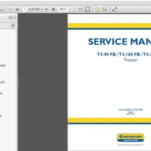New Holland Tractor T4.90FB T4.100FB T4.110FB Service Manual (51427780) - NH T4.90FB T4.100FB T4.110FB - PDF Download