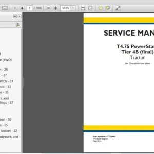 New Holland Tractor T4 75 PowerStar Tier 4B final Service Manual 47711469 - PDF DOWNLOAD