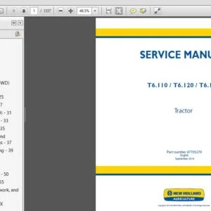 New Holland Tractor T6 110 T6 120 T6 130 Service Manual 47705279 - PDF DOWNLOAD