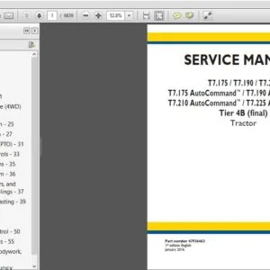 New Holland Tractor T7.175, T7.190, T7.210, T7.225 AutoCommand Service Manual 47936462 - PDF DOWNLOAD