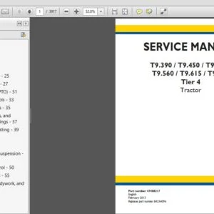 New Holland Tractor T9 390 T9 450 T9 505 T9 560 T9 615 T9 670 Tier 4 Service Manual 47488217 - PDF DOWNLOAD