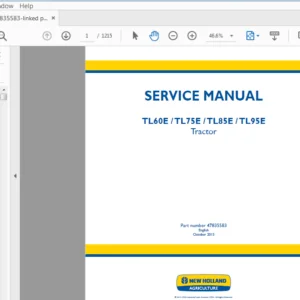New Holland Tractor TL60E, TL75E, TL85E, TL95E Service Manual 47835583 - PDF DOWNLOAD