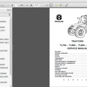 New Holland Tractor TL70A TL80A TL90A TL100A Service Manual 6035451100 - PDF DOWNLOAD