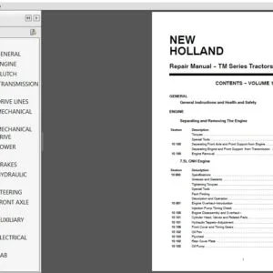 New Holland Tractor TM120, TM130, TM140, TM155, TM175, TM190 Repair Manual 6045511102 - PDF DOWNLOAD