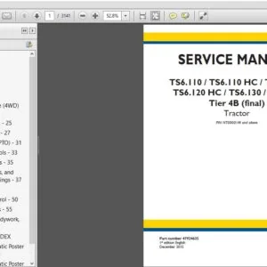 New Holland Tractor TS6.110, TS6.120, TS6.130, TS6.140 Service Manual 47924635 - PDF DOWNLOAD