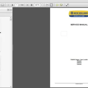 New Holland Tractor TS6000, TS6020, TS6030, TS6040 Service Manual 73403956 - PDF DOWNLOAD