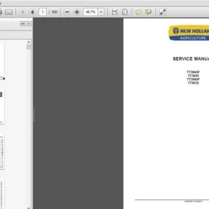 New Holland Tractor TT3840, TT3840F, TT3880F, TT4030 Service Manual 73403878 - PDF DOWNLOAD
