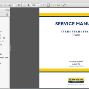 New Holland Tractor TT4.55, TT4.65, TT4.75 Service Manual 47969434 - PDF DOWNLOAD
