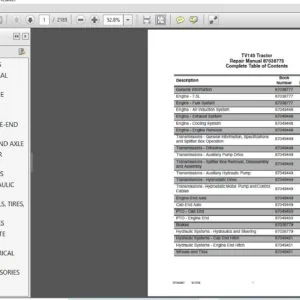 New Holland Tractor TV145 Service Repair Manual (87038775) - New Holland Tractor TV145 - PDF Download