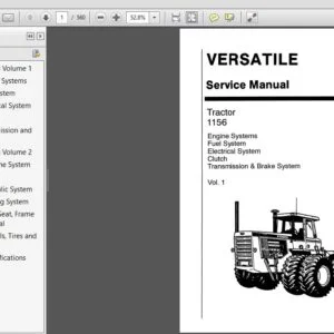 New Holland Versatile 1150 Tractor Service Repair Manual (40115610) - PDF Download