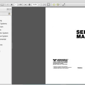 New Holland Versatile 500 Service Repair Manual (40050010R0)  New Holland Versatile 500 - PDF Download