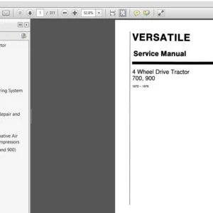 New Holland Versatile 700, 900 4 Wheel Drive Tractor Service Repair Manual (40070020) New Holland - PDF Download
