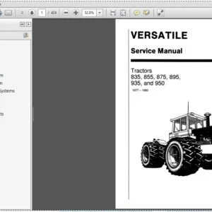 New Holland Versatile 835 855 875 895 935 950 Service Repair Manual (40083560) New Holland Versatile - PDF Download