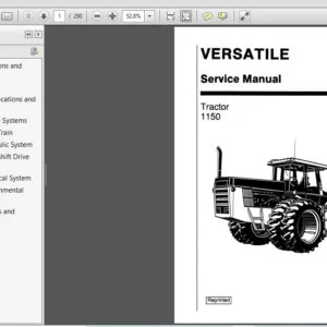 New Holland Versatile Tractor 1150 Service Repair Manual (40115010) New Holland Versatile - PDF Download