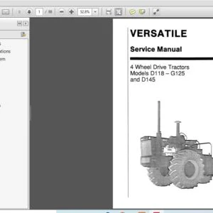 New Holland Versatile Tractor D118, G125, D145 Service Repair Manual (40011831) New Holland Versatile - PDF Download