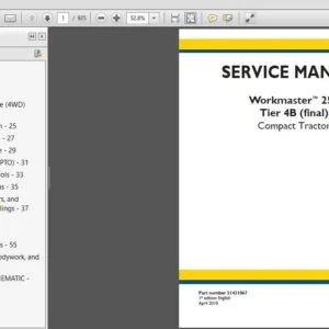 New Holland Workmaster 25S Tier 4B (final) Compact Tractor Service Repair Manual (51421067) - NH Workmaster 25S - PDF Download