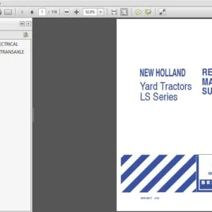 New Holland Yard Tractor LS Series Supplement Service Repair Manual (87014217) - NH  LS Series - PDF Download