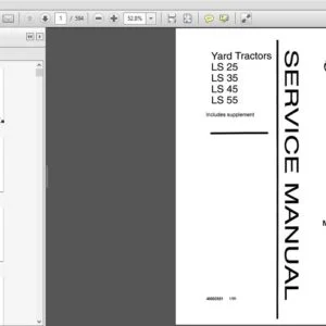 New Holland Yard Tractor LS25, LS35, LS45, LS55 Service Repair Manual (40002551R0) - New Holland - PDF Download