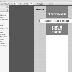 Yanmar Industrial Engine 3TNM74F, 3TNV74F, 3TNV80F Service Repair Manual Yanmar Industrial Engine  - PDF Download