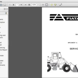 Fiat Allis FR30 FR35 WHEEL LOADERS IMPLEMENT & STEERING SYSTEM SERVICE MANUAL 73148732 - PDF DOWNLOAD