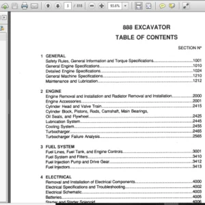Case 888 Excavator Service Repair Manual (8-66552) - Case 888 Excavator - PDF Download