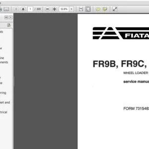 FIATALLS FR9B FR9C FR90 WHEEL LOADER SERVICE MANUAL 73154837 - PDF DOWNLOAD