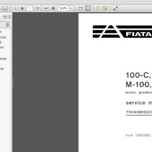 Fiat Allis 100-C 100-B M-100 M-70 MOTOR GRADERS TRANSMISSION SERVICE MANUAL 70693862 - PDF DOWNLOAD