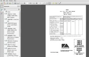 Fiat Allis 100C 150C 200C Motor Graders Service Manual 70697310 - PDF DOWNLOAD