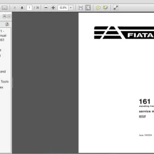 Fiat Allis 161 Hitch Elevating Tractor Scraper Service Manual 73117274 - PDF DOWNLOAD