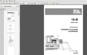 Fiat Allis 16B Crawler Tractor Steering Clutches & Brakes Service Manual - PDF DOWNLOAD