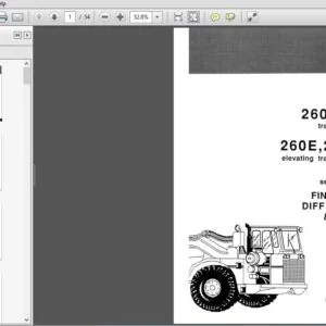 Fiat Allis 260 260A 260E 260E A Tractor Scraper Service Manual 70197345 - PDF DOWNLOAD