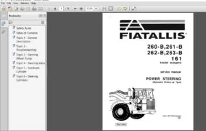 Fiat Allis 260-B 261-B 262-B 263-B 161 tractor Scrapers Power Steering Service Manual 73117273  - PDF DOWNLOAD