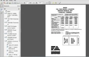 Fiat Allis 745 745H Wheel Loader Service Manual Set 73058628 - PDF DOWNLOAD