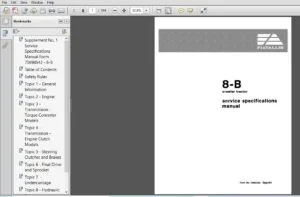 Fiat Allis 8-B Crawler Tractor Service Specifications Manual 70698542 -  PDF DOWNLOAD