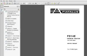 Fiat Allis FD14E CRAWLER TRACTOR SERVICE MANUAL 73156500  - PDF DOWNLOAD
