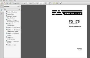 Fiat Allis FD175 Crawler Tractor Dozer Service Manual 60406572 - PDF DOWNLOAD