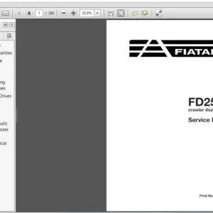 Fiat Allis FD255 Crawler Dozer Service Manual 60402214 - PDF DOWNLOAD