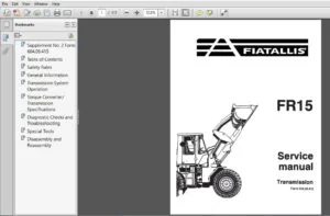 Fiat Allis FR15 Tramission Service Manual - PDF DOWNLOAD