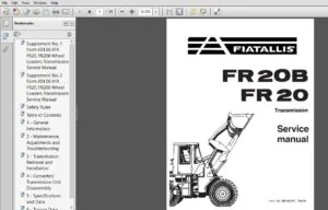Fiat Allis FR20B FR20 Transmission Service Manual - PDF DOWNLOAD