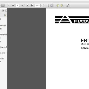 Fiat Allis FR90 Wheel Loader Service Manual 60402203 - PDF DOWNLOAD