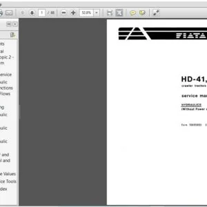 Fiat Allis HD41 41B Crawler Tractors HYDRAULICS Service Manuals  70695805 - PDF DOWNLOAD